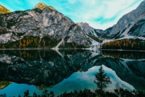 mountains landscape lake